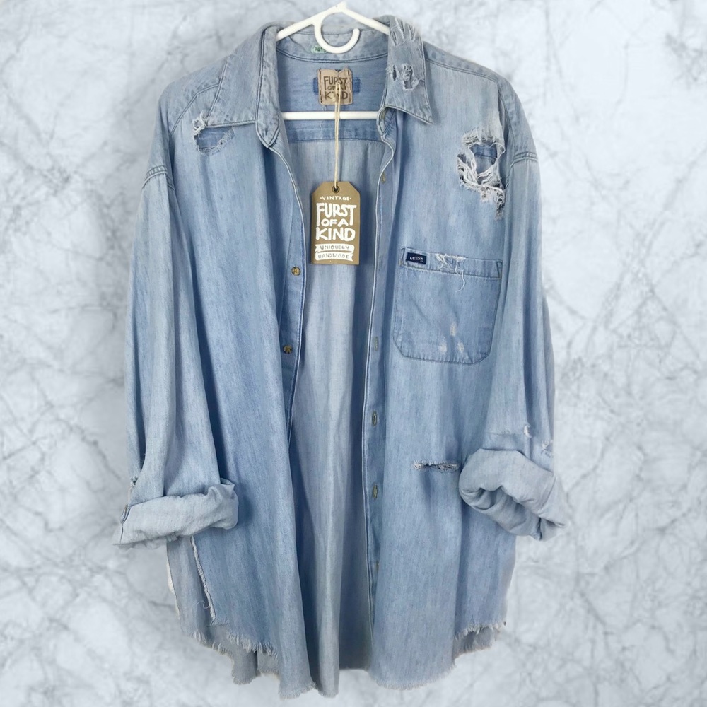 Vintage Distressed Chambray